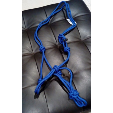 Cabezada cuadra de cuerda, azul royal